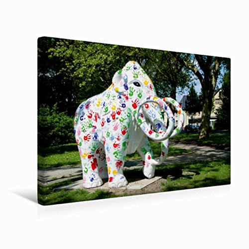 Premium Textil-Leinwand 45 x 30 cm Quer-Format Ahlener Stadtmaskottchen | Wandbild, HD-Bild auf Keilrahmen, Fertigbild auf hochwertigem Vlies, Leinwanddruck von Marianne Drews