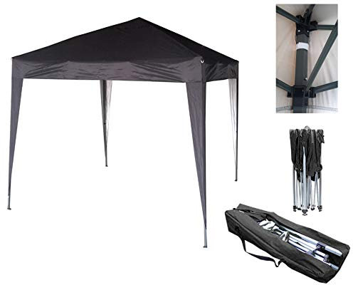 2x2m Pop-up Gazebo Waterproof Outdoor Garden Marquee Canopy No Sides (black)