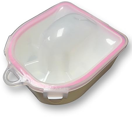 Pink & White Acetone Resistant Soak Off Tray/Bowl for Easy and Comfortable Removal of Gel Polish, Acrylics and Polygel Nails