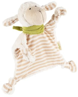 SIGIKID 38885 Schnuffeltuch Schaf Green Mädchen und Jungen Babyspielzeug empfohlen ab Geburt beige, 1 Stück (1er Pack) | Pure Organic Collection - natürliches Spielzeug aus 100% Bio-Baumwolle (kbA) und Füllung aus Schurwolle
