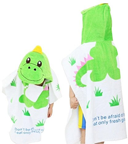 OAMORE Baby-Handtuch, atmungsaktiver, warmer Bademantel mit Cartoon-Design, mehreckiges Kapuzenhandtuch mit Dinosaurier (Einhorn)