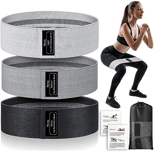 Booty Resistance Bands Set, Renoj Non Slip Hip Exercise Bands for Legs and Butt Women [3 Set]
