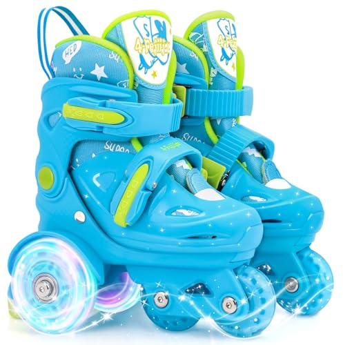 Adjustable Roller Skates for Girls & Boys with Light Up Wheels (Ages 3-9) – Roller Skates with Illuminating Wheels