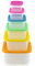 Herzberg Set di scatole di conservazione Alimentari 6 Pezzi HGSFS6N1 Alimenti HGSFS6N1-contenitore cubico-Design impilabile-Maniglia di Trasporto-Plastica-Senza BPA, Sconosciuto