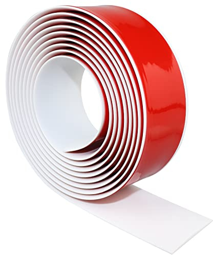 Floor Transition Strip 2 Self Adhesive Flat Vinyl Flooring Transitions Strip with Strong Backing (5cm, 10FT, White)