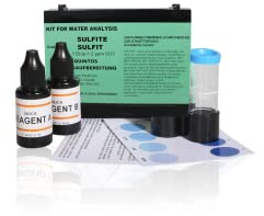 Sulfit Sulfite Wassertest Wasserprobe Reagenz zur Kontrolle von Dosierlösungen Kesselwasser Speisewasser mit Sulfit SO3 Behandlung