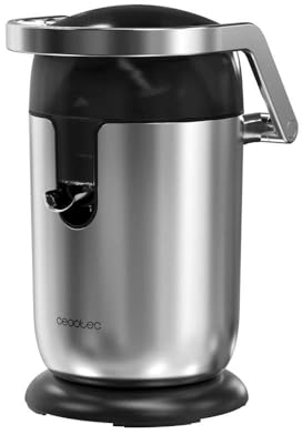 Cecotec Xqueeze Bullet Pro, Spremiagrumi Elettrico, Potenza 600W, Cono in Plastica, Filtro a Forma Rotonda, Leva di Precisione, Estrazione Continua, Sistema Antigoccia