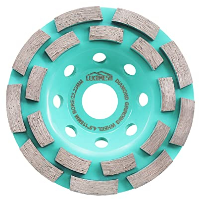 Diamond Grinding Wheel 115mm Concrete Grinding Disc Double Row Diamond Grinding Cup Wheel for Granite Marble Masonry LEKOMESH