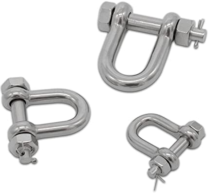 5 stücke/10 stücke 304 Edelstahl M6/8/10/12 DEE Schäkel Pin Mutter Safty Pin Stahl Schnalle Bolzen Anker Safty Schäkel Outdoor Werkzeuge (Color : M10 x 5pcs)