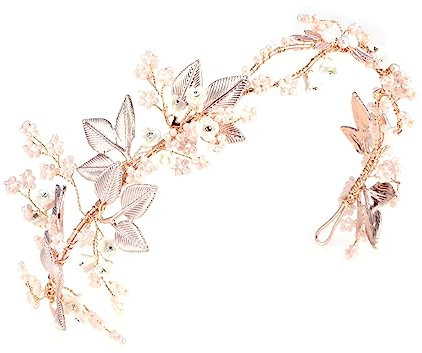 Beavorty Floraler Hochzeitshaarkranz Aus Legierung Mit Strasssteinen Handgemachtes Stirnband Als Brautkrone Für Hochzeit Party Und Abend