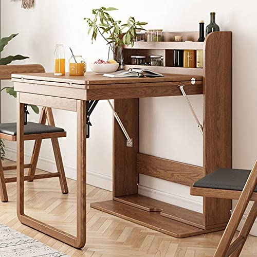 Ausklappbarer Wandtisch, an der Wand montierter Esstisch, versteckter Schreibtisch mit Ablagefach, ausziehbarer Schreibtisch aus Holz, platzsparender Multifunktionstisch für Esszimmer, Küche, klein