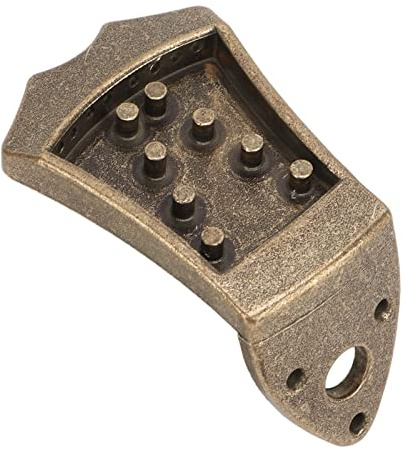 Mandolin Tailpiece Metal Mandolin Tailpiece Replacement Upgraded Appearance Durable Increase Support for Arched 8 String Mandolin (Bronze)