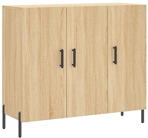 vidaXL Sideboard Sonoma-Eiche 90x34x80 cm Holzwerkstoff