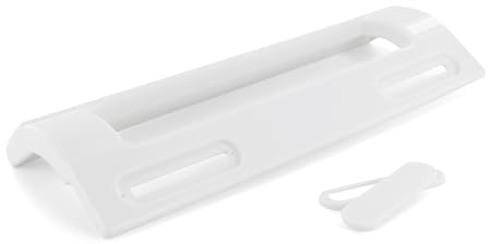 Dekarox Universellt dörrhandtag 10,5–16 cm, justerbart för kylskåp och kylfryskombinationer, 19,8 cm, hållbar plast, vit för AEG Electrolux Bosch Siemens Whirlpool, Bauknecht Ignis LG