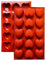 1 Moule en Silicone,1 Moule Cœur Bombé avec Revêtement Antiadhésif, Moule en Silicone Pâtisserie pour Muffins, Brownies, Gâteaux, Pudding, Glaçons, Gelée, Quiches (29 x 17 cm) – 15 cavités