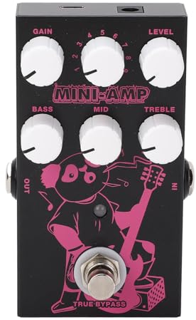 Gitarrenpedal, 9 EQ Einstellbares Gitarreneffektpedal 3 EQ Einstellbarer Gitarreneffektor Mini-Multieffektpedal für Performance