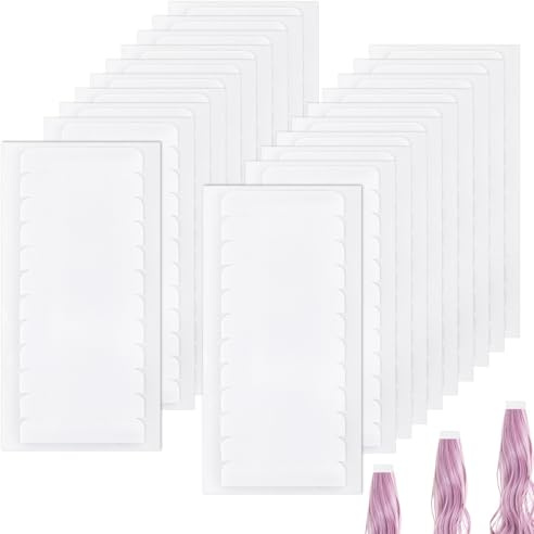 240 Pièces Ruban d'Extension de Cheveux Alternative pour Perruques Ruban de Remplacement Adhésif Double Face Peau Extension de Cheveux de Colle Perruque Lace Wig
