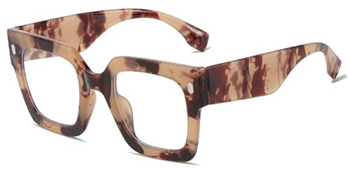 Long Keeper Quadratische Übergroße Blaulicht Filter Brille Damen Herren Computerbrille Anti Blaues Licht Brille