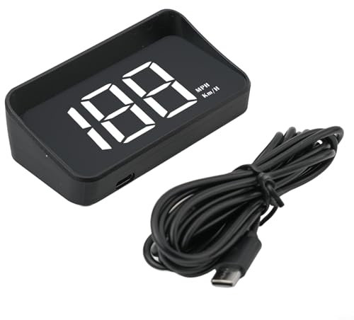 HpLive M2 GPS Speedometer,，Auto Heads Up Display GPS Geschwindigkeitsmesser KMH Digital HUD Windschutzscheibe Projektor for All Vehicles(KM/H)