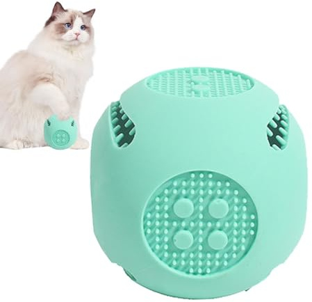 Tuxxjzm Balle de nourriture pour chiens – Jouet interactif anti-étouffement à alimentation lente – Puzzle, distributeur de nourriture portable, anneau de dentition pour chien pour l'exercice, le