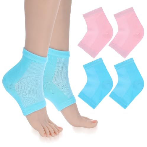 YUXIANLB Calcetines de talón de gel de silicona para pies secos agrietados, cuidado nocturno hidratante reutilizables, transpirables, pedicura