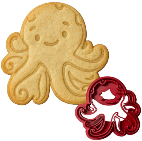 Tagliabiscotti Polipo 9,1x9 cm – Stampino in PLA 3D per Biscotti Creativi e Feste a Tema Mare – Handmade da Instile3D