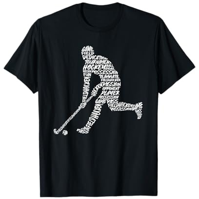 Feldhockey Hockeyspieler Typografie Kinder Hockey Jungen T-Shirt
