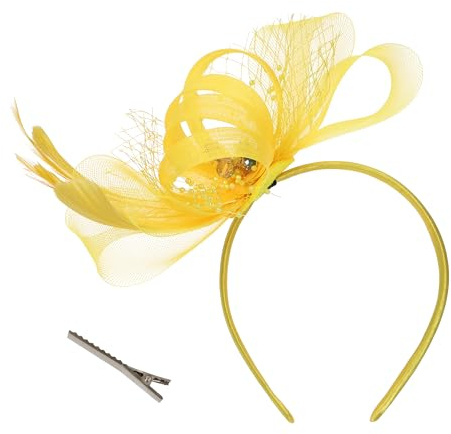 sy soul young Fascinator Hut für Damen Pillbox Hut mit Schleier Headpiece Feathers Teeparty Hochzeit Derby Gems