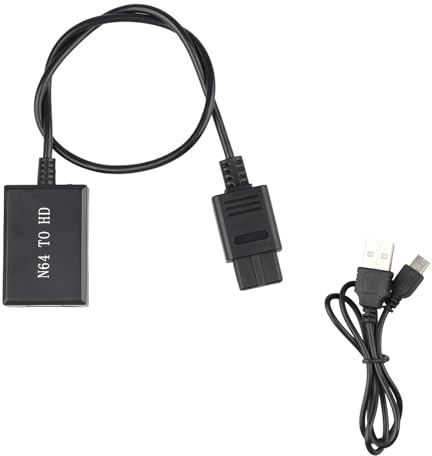 Rivvra N64 to HDMI Adapter Cable, N64 HDMI Adapter Converter for SNES and Gamecube, Plug and Play HDMI Adapter 1080P Video Signal Transfer for Retro Game Console Display on Modern TV