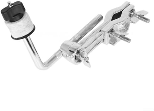 GLFLOW Soporte de platillo, para kit de batería, soporte de extensión de platillos de acero inoxidable, 21 x 14 x 4 cm, soporte de expansión plateado con montaje seguro