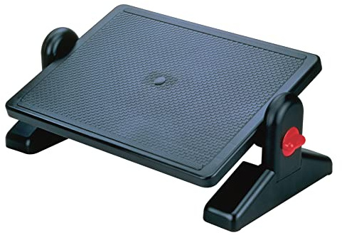 Poggiapiedi Q-Connect regolabile in altezza tra 11,5/18,5 cm - 45x31 cm - colore antracite - KF04525