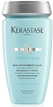 Kérastase Spécifique Dermo-Calm, Champú Hipoalergénico, Para Cuero Cabelludo Sensible y Pelo Seco, Bain Riche Dermo-Calm, 250 ml