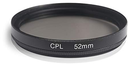 Ares Foto® Filtre polarisant Circulaire, Verre et Aluminium. pour Canon Sony Nikon Fujifilm Pentax Tamron Sigma Leica Olympus Panasonic (52mm)