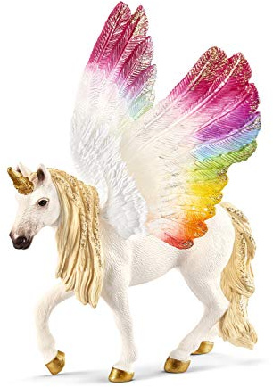 SCHLEICH BAYALA | Geflügeltes Regenbogeneinhorn 70576 | detailgetreue, Fantastische Figuren | tolles Geschenk für Mädchen und Jungen | schöne Sammelfiguren | Spielfigur ab 5 Jahren | 13 x 12 x 15 cm
