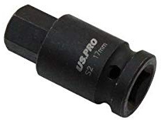 US PRO Tools 1/2 Dr Impact Hex Bit Socket M17 X 55MM 3323
