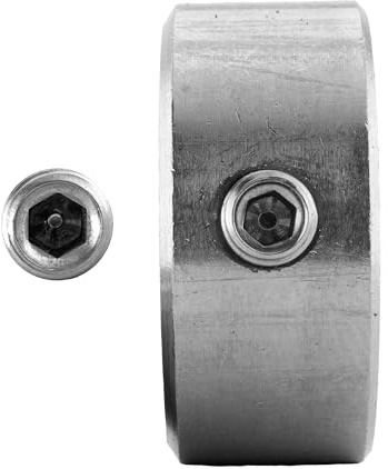 D´s Items | Wellenringe mit Gewindestift - Innen-Ø = 5 mm - DIN 705 - V2A - [10 Stück] - | Stellringe & Madenschraube (DIN 914 - mit Spitze) für 5 mm - Wellen/Achsen aus rostfreiem Edelstahl A2