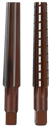 Alesatore, alesatore grossolano, 2 pezzi ruvido + alesatore a cono Morse fine Alesatore a mano con gambo dritto in acciaio ad alto tenore di carbonio(MT4#)