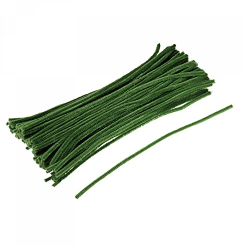 sourcing map 100 Stück Pfeifenputzer Chenilledraht Dekorationen 30cm/12 Zoll Grasgrün