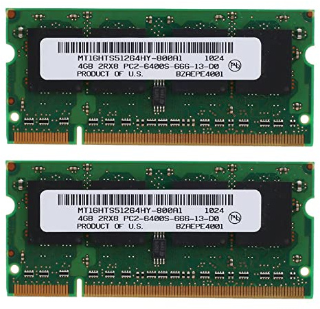 Nicfaky 2 unidades DDR2 4 GB portátil Ram 800 MHz PC2 6400 SODIMM 2RX8 200 para AMD portátil memoria