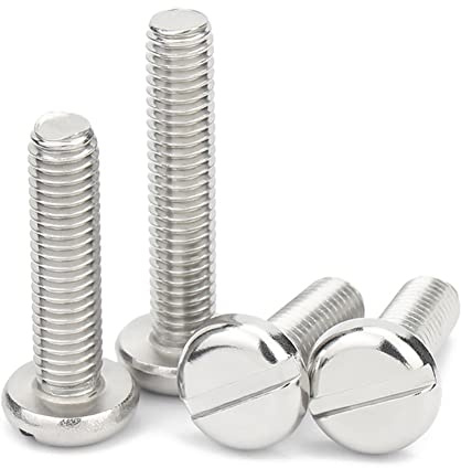 FEEIMOL Edelstahl Rundkopf Maschinenschrauben Schlitz Schrauben M3x25mm (30 Stück)