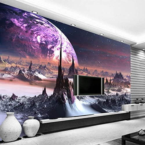 Papel Pintado 3D Planeta Exterior Universo Fotomurales 3D Tv Fondo Pared Dormitorio Murales Papel Tapiz Moderno