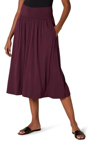 Amazon Essentials Longuette Pull-on in Jersey Donna, Bordeaux, S