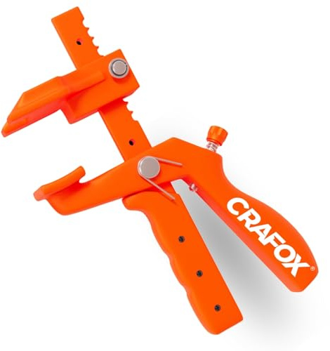 CRAFOX® Accessoires de système de nivellement de carrelage | 1 x pince | Outil léger et robuste en métal recouvert de plastique dur | Outil d'aide à la pose de carrelage | Convient pour kit de