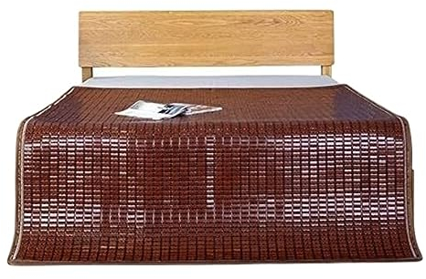 MOBAAK Tatami Matte Sommer-Schlafmatte, Bambusmatte, Kühlmatratze, Glatt, Zusammenklappbar, Klimaanlage Bodenmatratze Aus Bambus (Color : A, Size : 1.8 * 2.0m(71 * 79in))