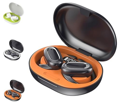 2023 Latest 3D Surround Sound Open OWS Bluetooth Headset, Wireless Open Ows Bluetooth Headset, Sports Hanging Wireless Headphones, Open Ear Headphones Waterproof, New Bone Earphones (Orange)