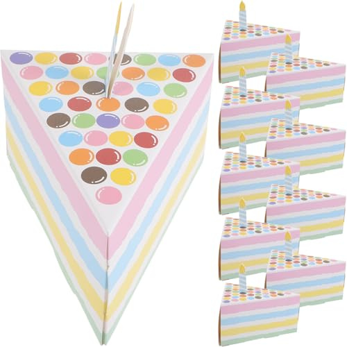 Kichvoe 10pcs Paper Triangle Cake Shaped Sweets Boxes Lightweight Decorative Candy Packaging for Xmas Parties and Daily Life with Chic Festive Atmosphere