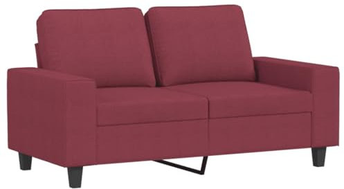 vidaXL 2-Sitzer-Sofa Weinrot 120 cm Stoff