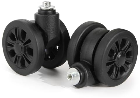 Volein 2 Stück Kofferrollen Ersatzrollen Koffer Ersatzrollen Verschleißfeste Gummi Ersatzräder für Meisten Koffer(Schwarz)