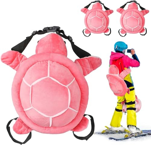 Lot de 3 Protections Tortue 3D pour Snowboard, Ski, Hanches - Coussin Mignon en Forme de Tortue pour Patinage - Genouillère Rembourrée pour Enfants et Adultes