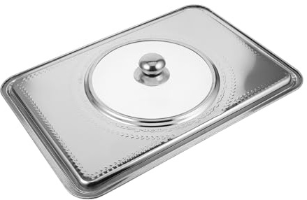 Ciieeo Tapa Para Bandeja De Horno Rectangular De Acero Inoxidable Ideal Para Asar y Mantener Alimentos Frescos